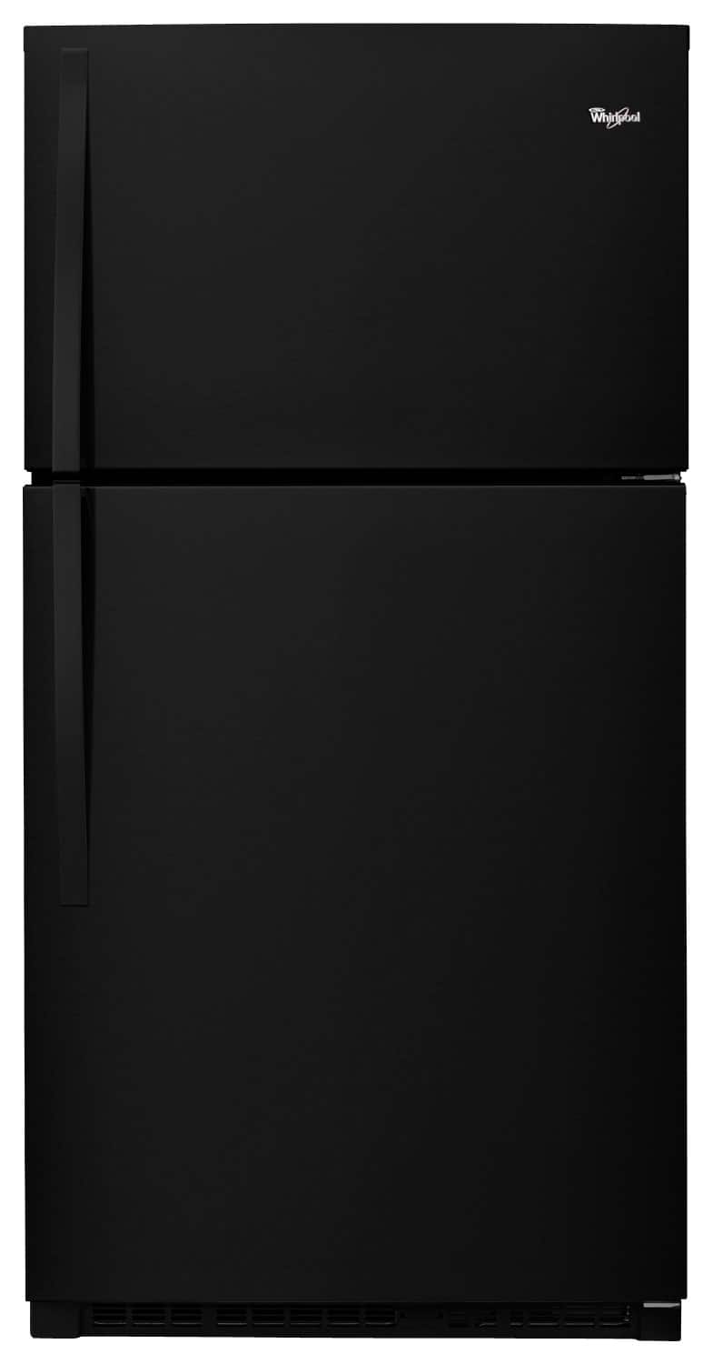Whirlpool - 33 in. Wide 21.3 cu. ft. Top-Freezer Refrigerator - Black
