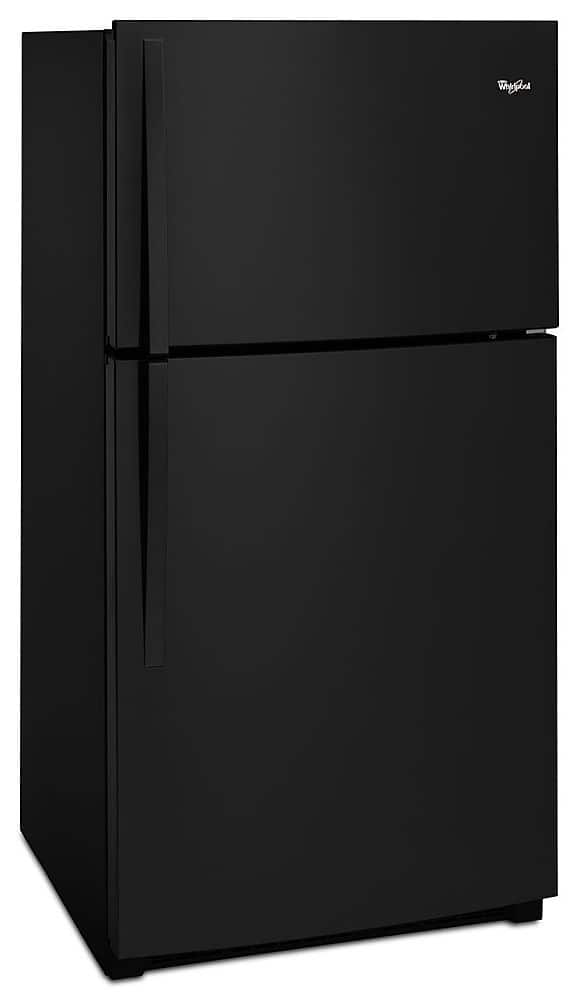 Whirlpool - 33 in. Wide 21.3 cu. ft. Top-Freezer Refrigerator - Black