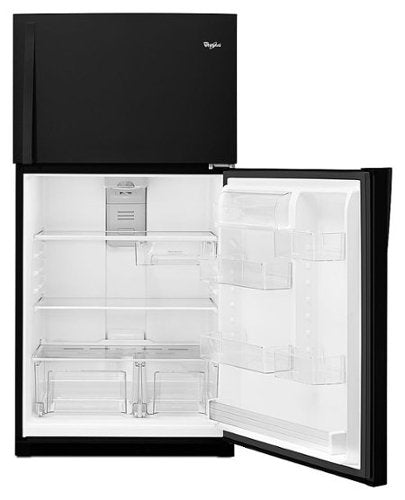 Whirlpool - 33 in. Wide 21.3 cu. ft. Top-Freezer Refrigerator - Black