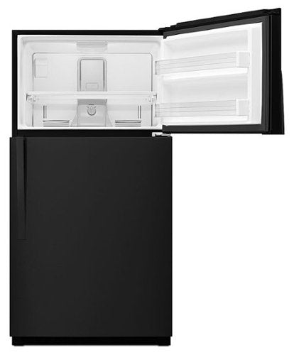 Whirlpool - 33 in. Wide 21.3 cu. ft. Top-Freezer Refrigerator - Black