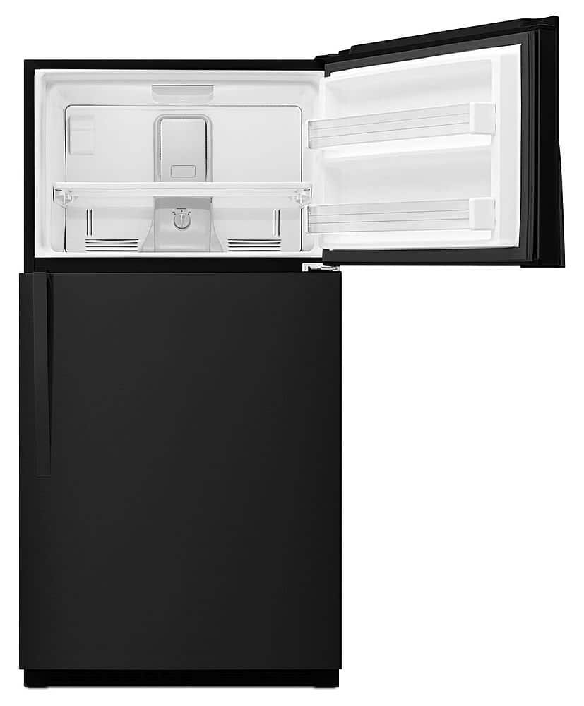 Whirlpool - 33 in. Wide 21.3 cu. ft. Top-Freezer Refrigerator - Black