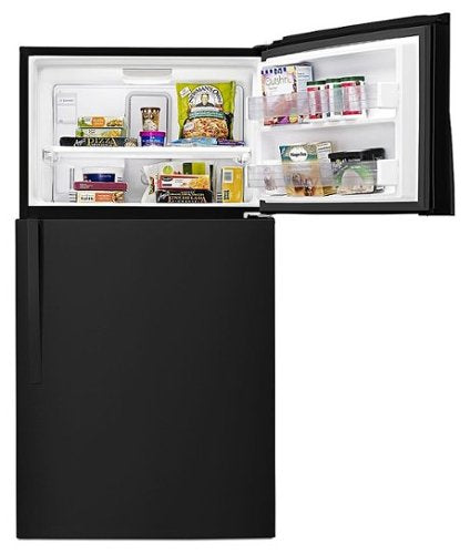 Whirlpool - 33 in. Wide 21.3 cu. ft. Top-Freezer Refrigerator - Black