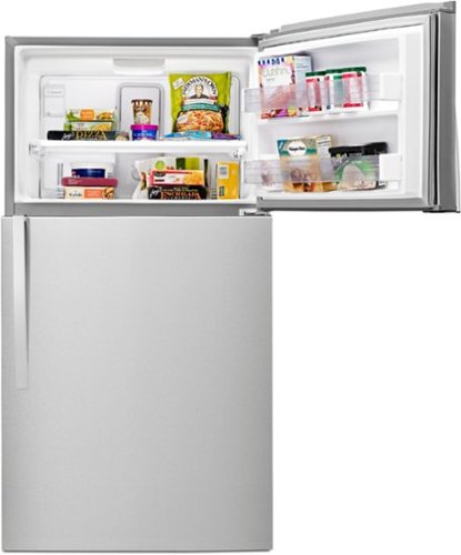 Whirlpool - 21.3 Cu. Ft. Top-Freezer Refrigerator - Monochromatic Stainless Steel