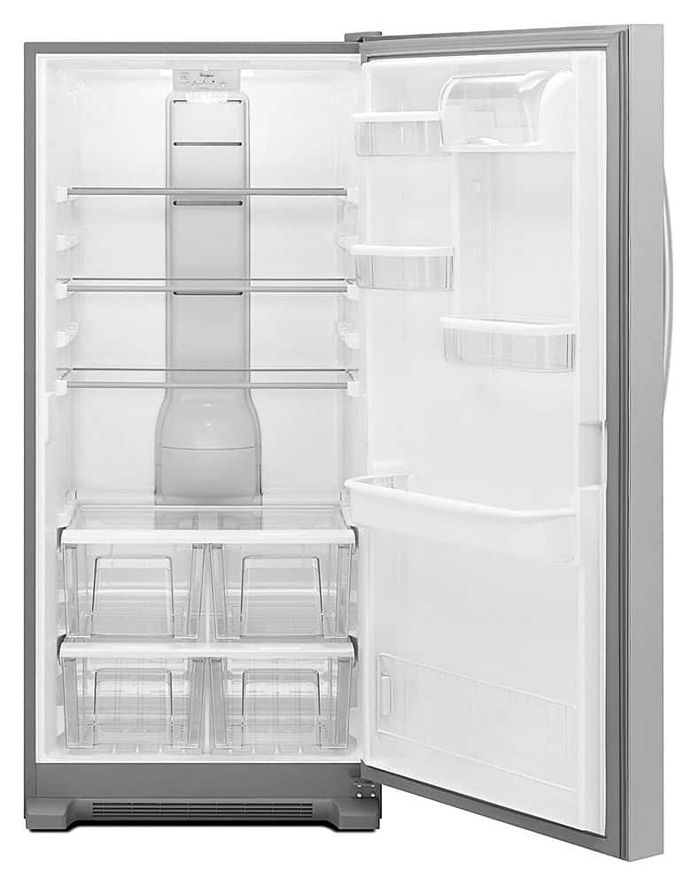 Whirlpool - 31 in. Wide 17.7 cu. ft. SideKicks Refrigerator - Monochromatic Stainless Steel