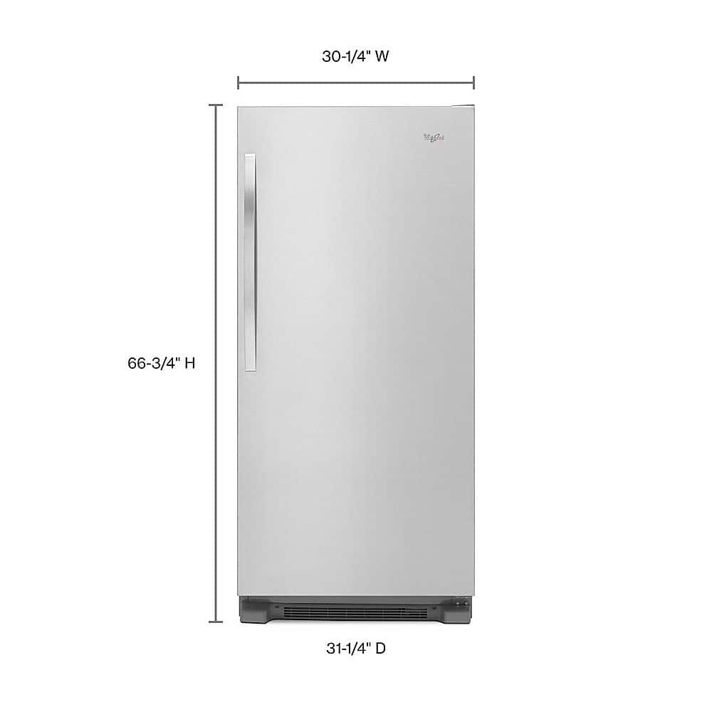 Whirlpool - 31 in. Wide 17.7 cu. ft. SideKicks Refrigerator - Monochromatic Stainless Steel