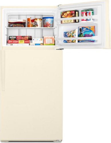 Whirlpool - 28 in. Wide 14.3 cu. ft. Top-Freezer Refrigerator - Biscuit