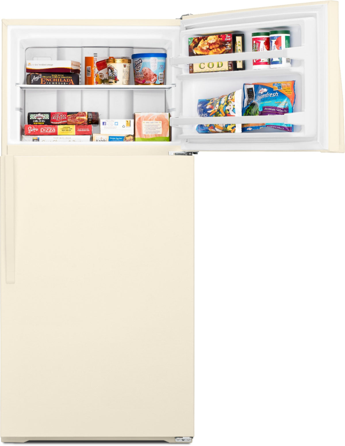 Whirlpool - 28 in. Wide 14.3 cu. ft. Top-Freezer Refrigerator - Biscuit