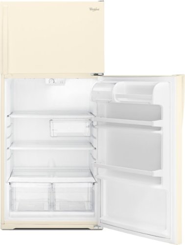 Whirlpool - 28 in. Wide 14.3 cu. ft. Top-Freezer Refrigerator - Biscuit