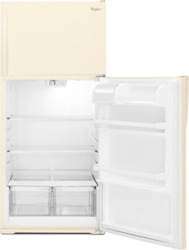 Whirlpool - 28 in. Wide 14.3 cu. ft. Top-Freezer Refrigerator - Biscuit