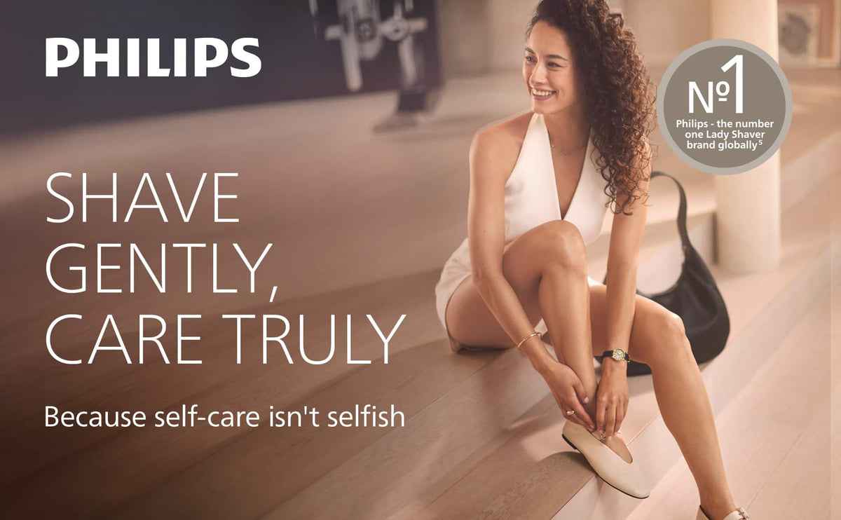 Philips - Lady Electric Shaver Series 6000 for women, Cordless, Wet & Dry with 1 Accessory - Light Blue