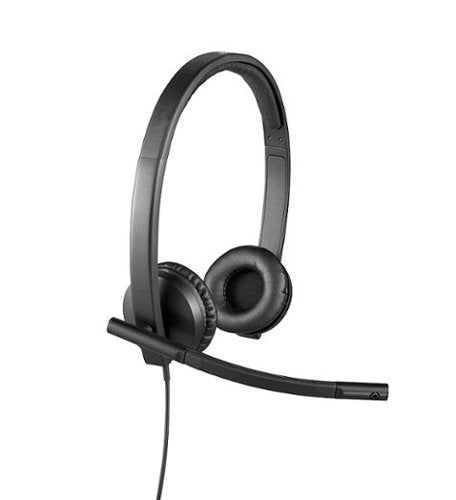 Logitech - H570e Stereo Wired Over-the-Ear Headset - Black