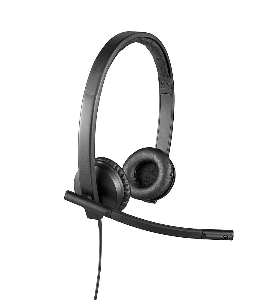 Logitech - H570e Stereo Wired Over-the-Ear Headset - Black