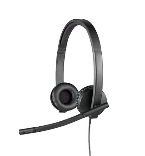 Logitech - H570e Stereo Wired Over-the-Ear Headset - Black