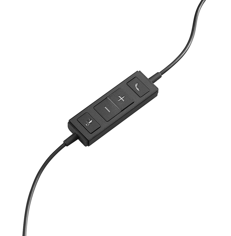Logitech - H570e Stereo Wired Over-the-Ear Headset - Black