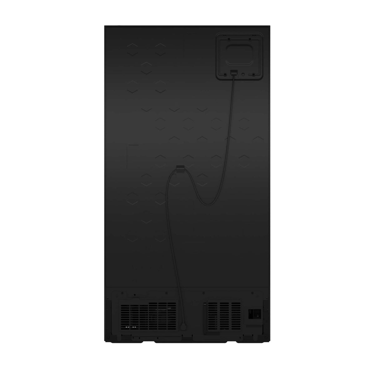 GE - 36 in. Wide 23.6 Cu. Ft. Counter Depth Side-By-Side Refrigerator with Extra Tall Dispenser and In-Door Icemaker - Black
