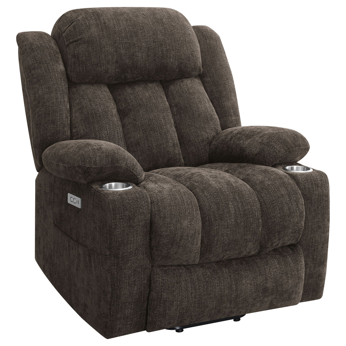 Beca - Sillón reclinable eléctrico tapizado con reposavasos y carga USB