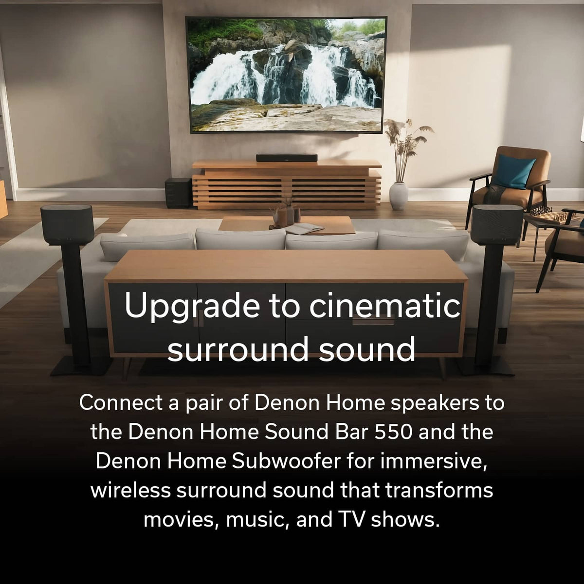Denon - HOME 400 Wireless Smart Speaker - Stone