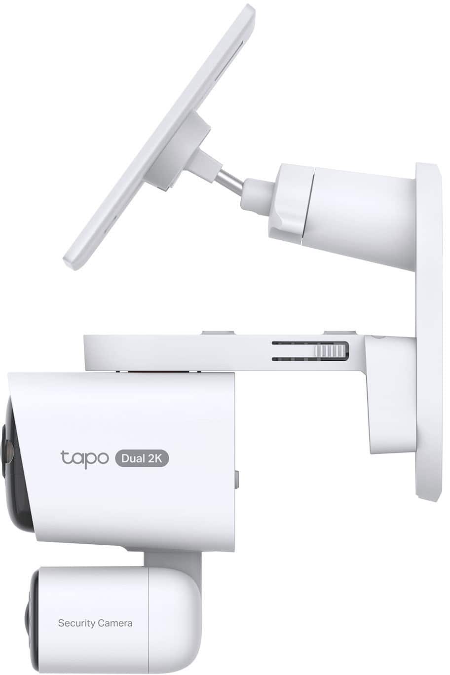 TP-Link - Tapo Wireless Dual-Camera Security, Pan-Tilt, 360° Viewing, 2K Crystal-Clear Video, Solar Charged - No Monthly Fee - White