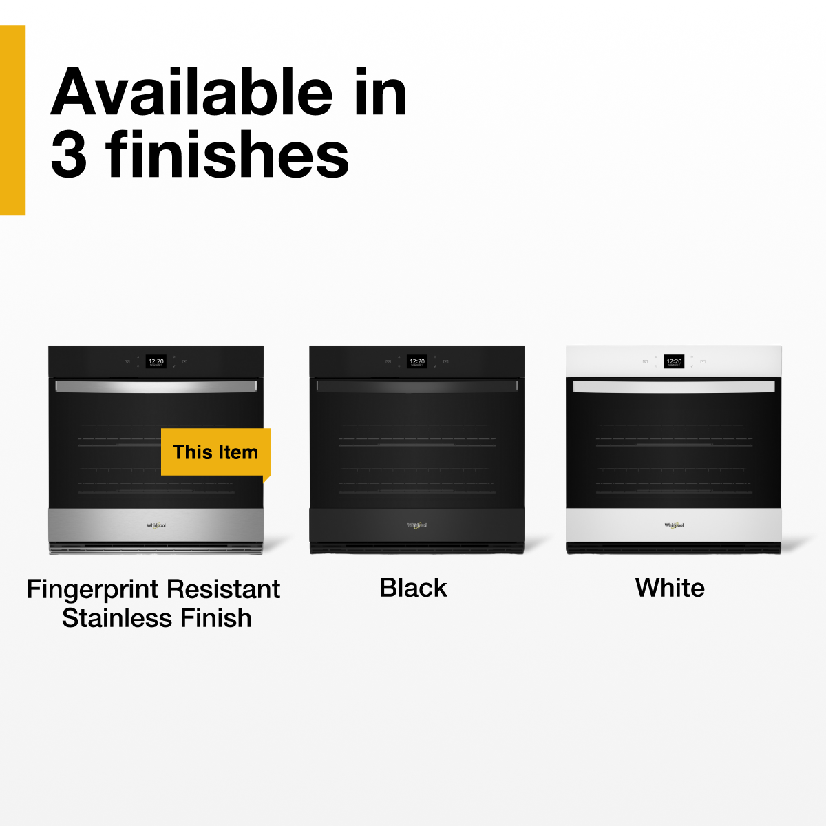Whirlpool - 30" Built-In Single Electric Convection Wall Oven with Air Fry When Connected - Stainless Steel