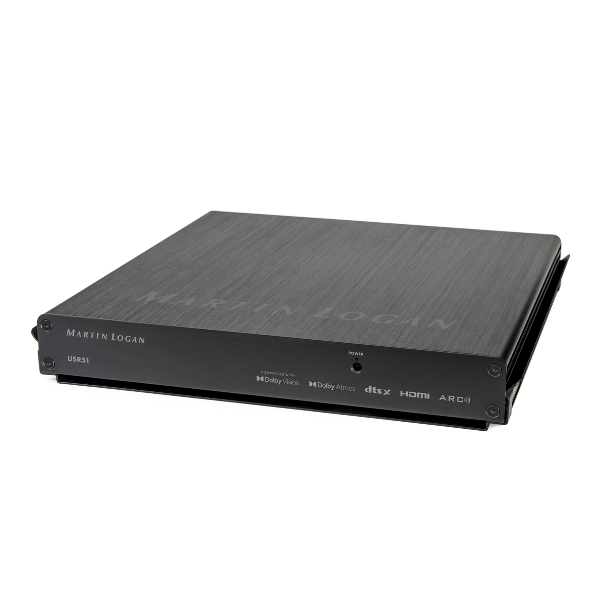 MartinLogan - USR51 Ultra-Slim 5.1 Wall-Mountable A/V Receiver, 50W Per Channel with eARC, Anthem Room Correction, Built-In Streaming - Black