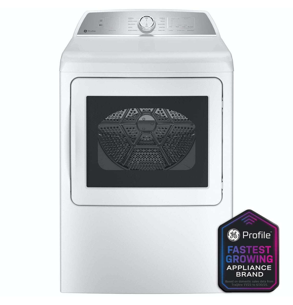 GE Profile - 7.4 Cu. Ft. Smart Electric Dryer with Sanitize Cycle and Sensor Dry - White