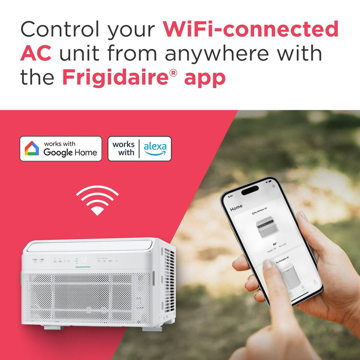 Frigidaire - Gallery 115V 10,000 BTU 450 Sq. Ft. Smart Inverter Window Air Conditioner with Remote - White