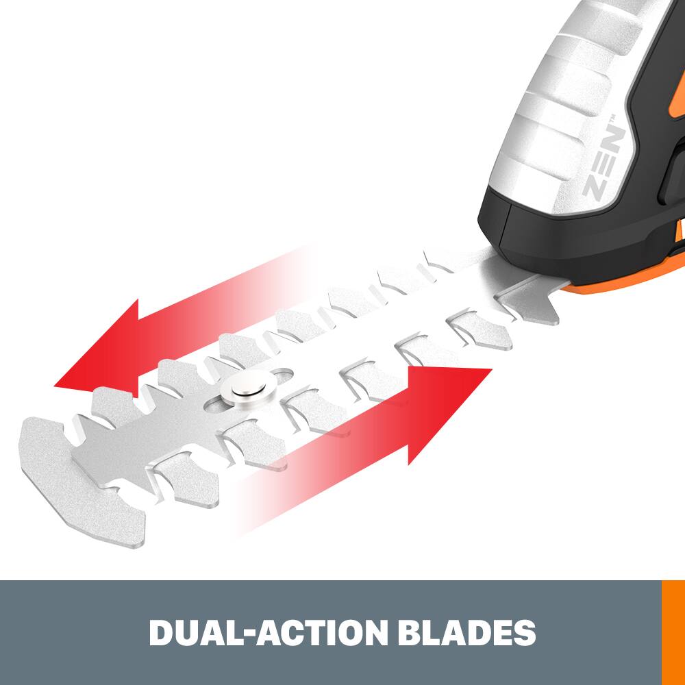 WORX - 20V Power Share Cordless 8" 2-in-1 Hedge Trimmer - Black