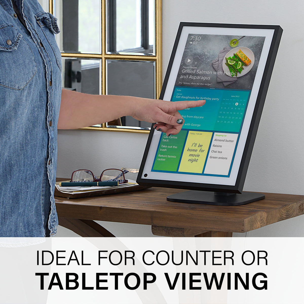 Sanus - Echo Show 15 Tilt and Swivel Stand - Black