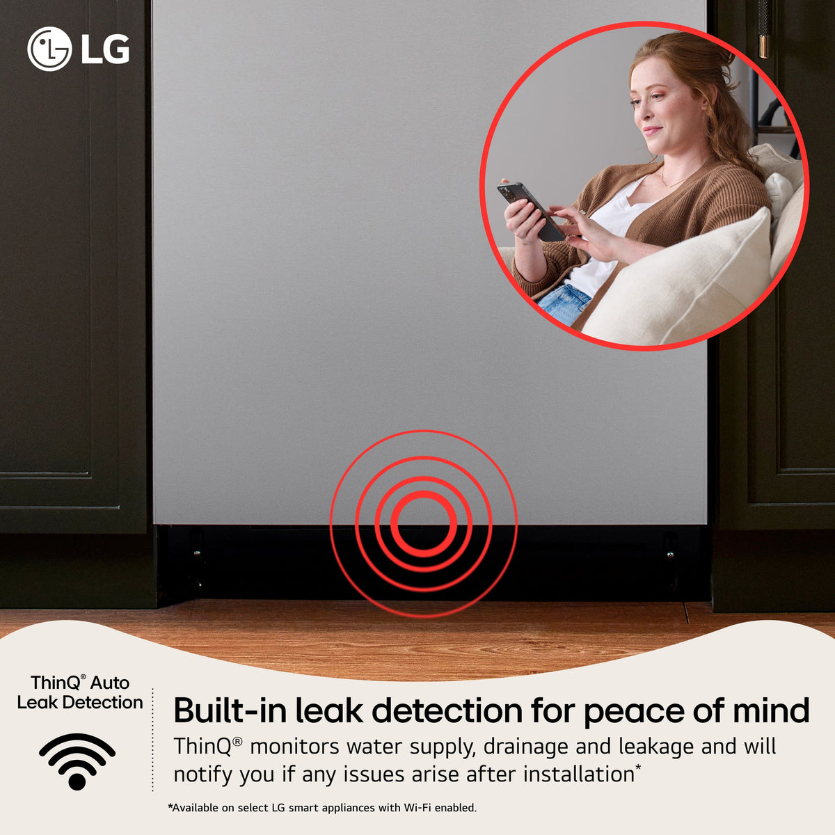 LG - FlushFit 24-in Top Control Smart Built-In Stainless Steel Tub Dishwasher with 3rd Rack, 1-Hour Wash and Dry, 46dBA - Stainless Steel