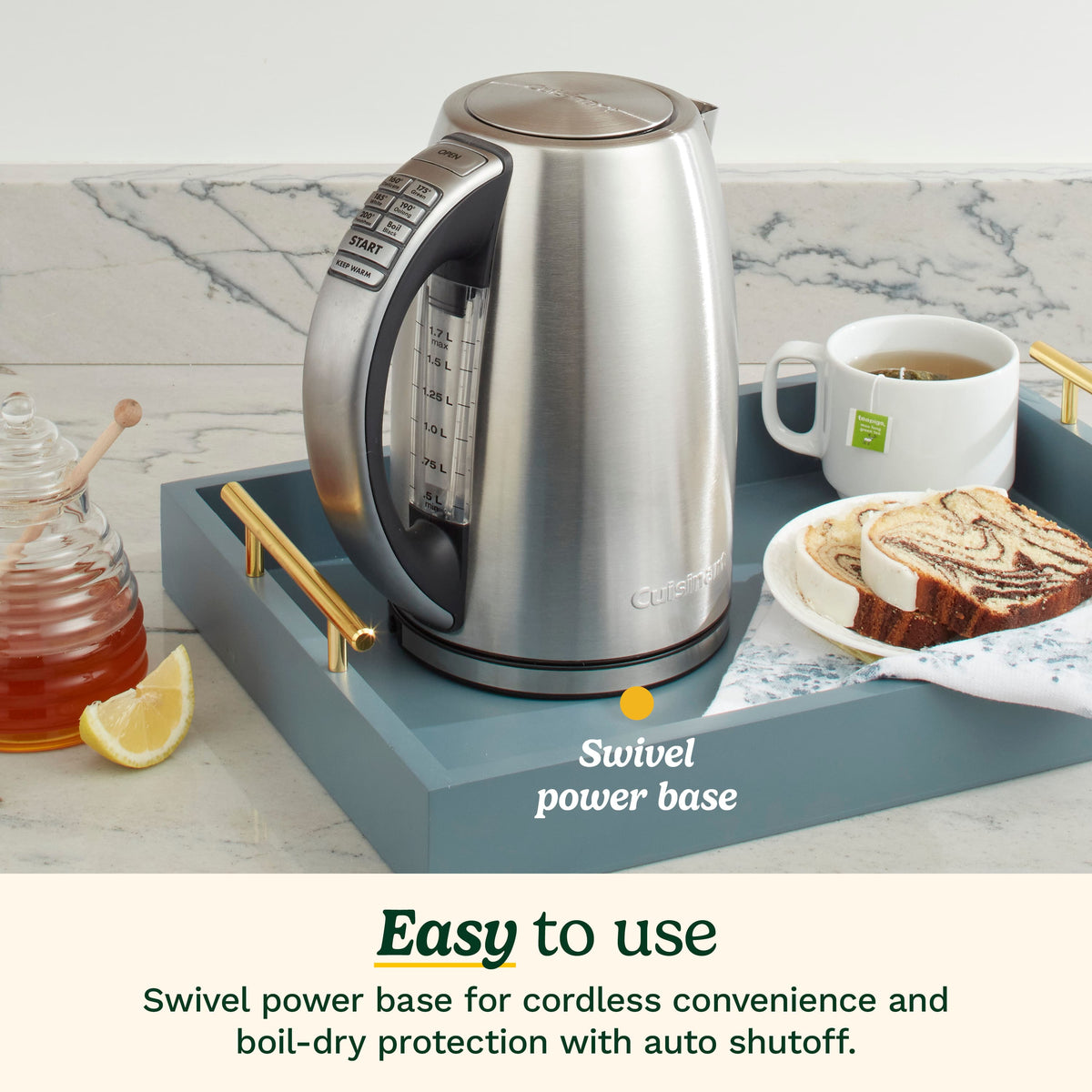 Cuisinart - PerfecTemp Cordless Electric Kettle - Silver
