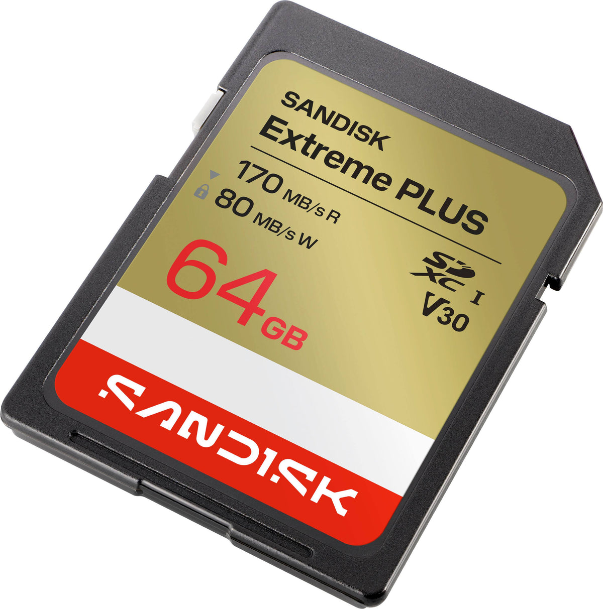 SANDISK - 64GB Extreme Plus SD UHS-I Memory Card
