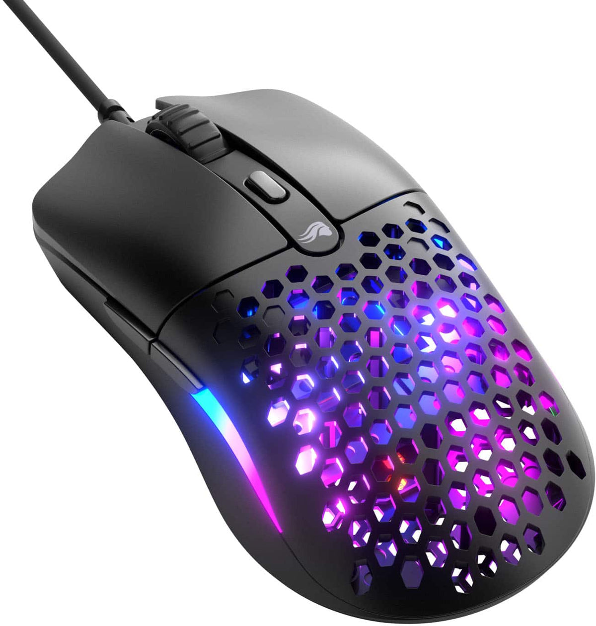 Glorious - Model O Eternal Lightweight Wired Optical Gaming Mouse with Dual-Zone RGB Lighting - Wired - Matte Black