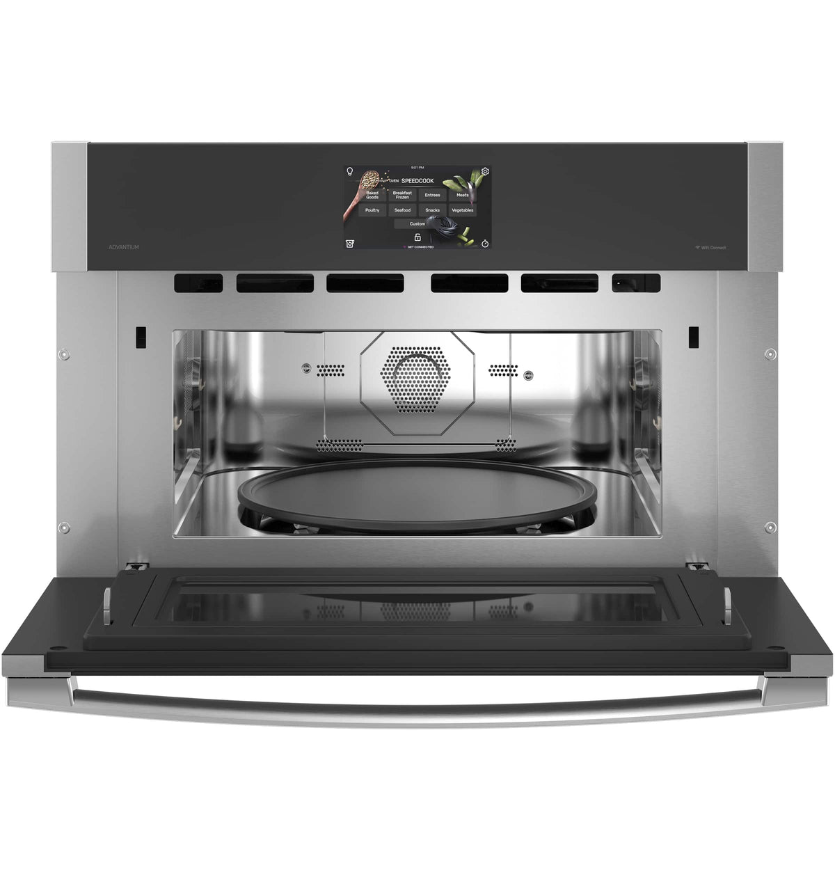 GE Profile - 1.7 Cu. Ft. Convection Built-In Microwave with Sensor Cooking and Five in One 240V Advantium Technology - Stainless Steel
