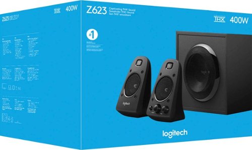 Logitech - Z623 2.1 Speaker System (3-Piece) for PC - Black