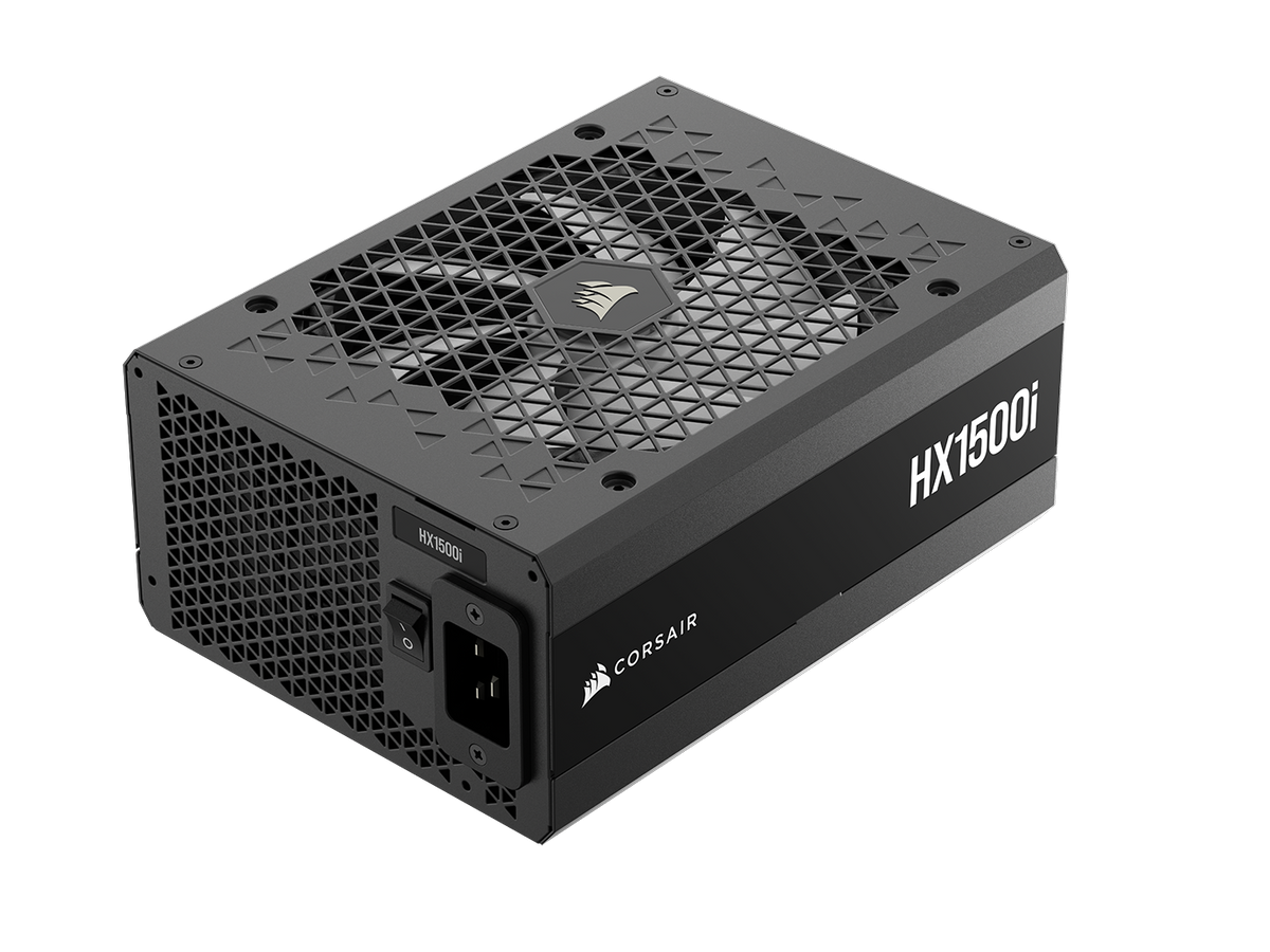 CORSAIR - HXi Series HX1500i 80 PLUS Platinum Fully Modular Ultra Low-Noise ATX 3.1 and PCIE 5.1 Power Supply - Black