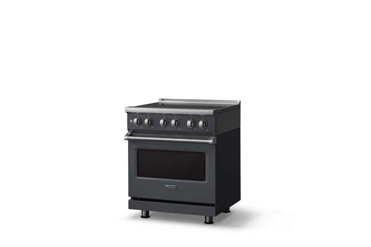 Viking - 30 in. Wide 4 Elements Pro 5 Series 4.7 Cu. Ft. Freestanding Induction Convection Range - Cast Black