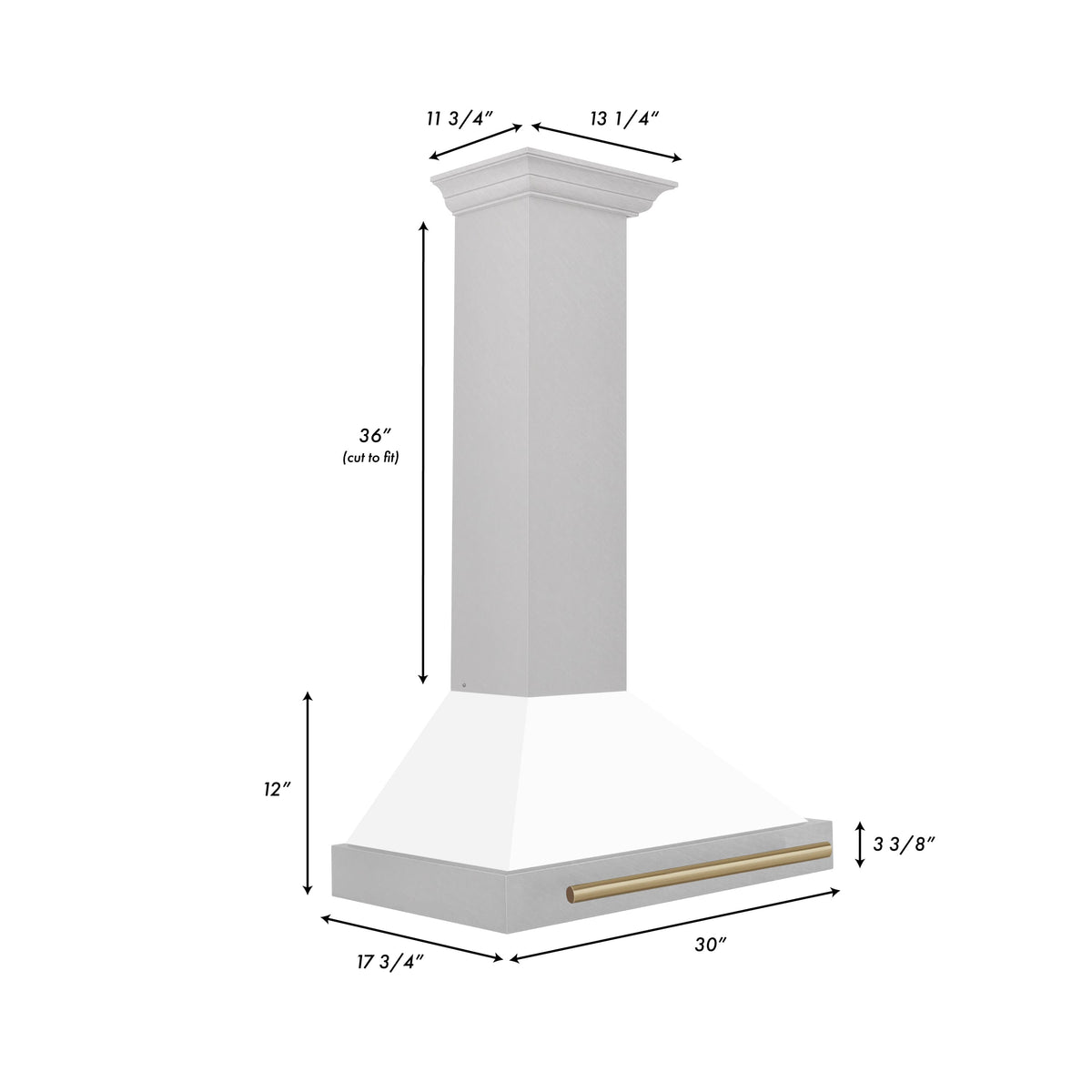 ZLINE DuraSnow - 30 inches - Externally Vented - Wall Range Hood - Stainless Steel