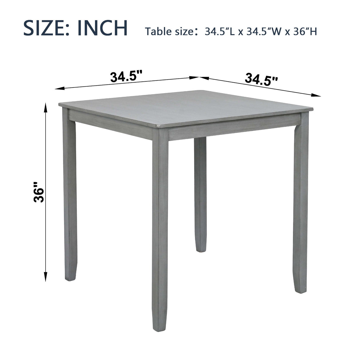 Mesa de comedor cuadrada