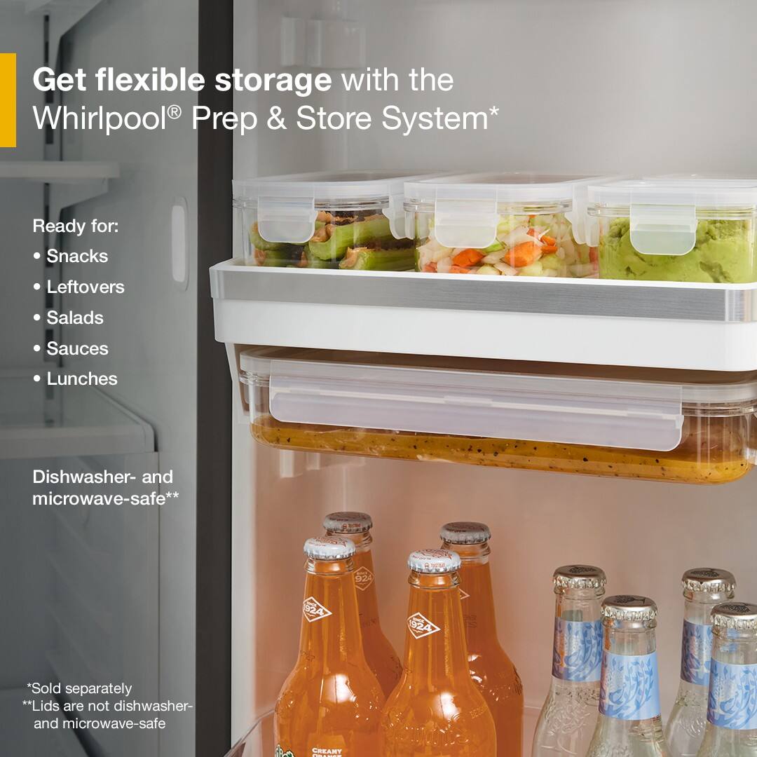 Whirlpool - 36 in. Wide 23 cu. ft. French Door Refrigerator with Dual Ice Makers - Fingerprint-Resistant Stainless Finish