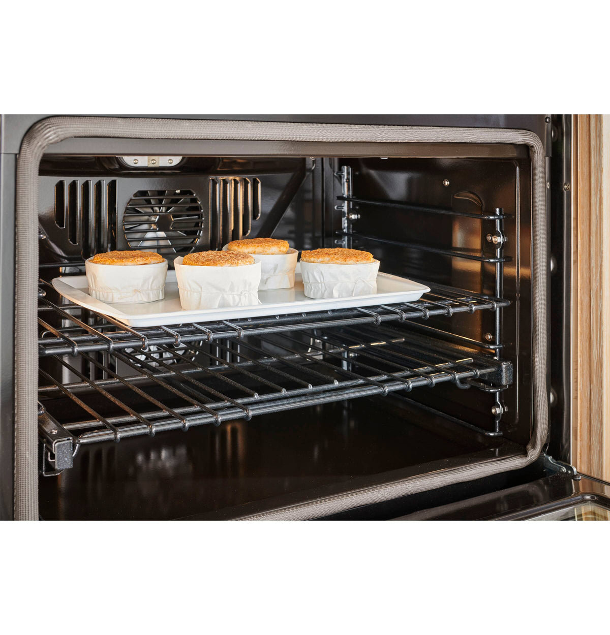 Monogram - 30" Built-In Single Electric Convection Wall Oven with Precision Cooking and LCD Controls - Stainless Steel