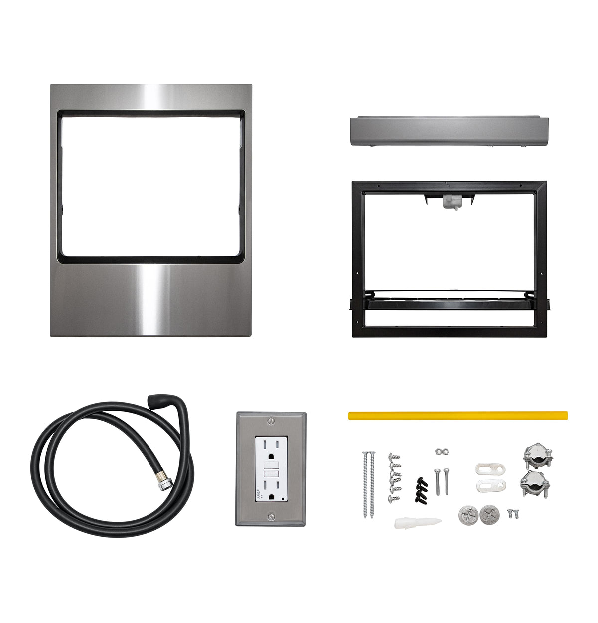 GE Profile - Optional Undersink Trim Kit for Compact Dishwasher PZF560HGWBB - Stainless Steel