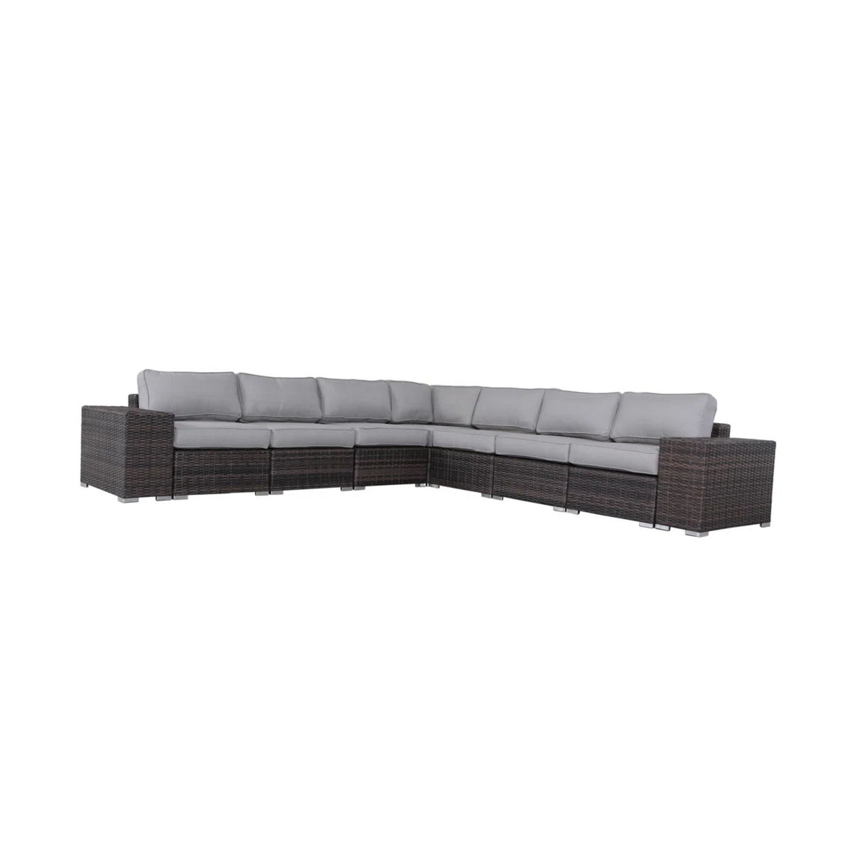 Modern Rattan Wicker Seating Group With Cushions