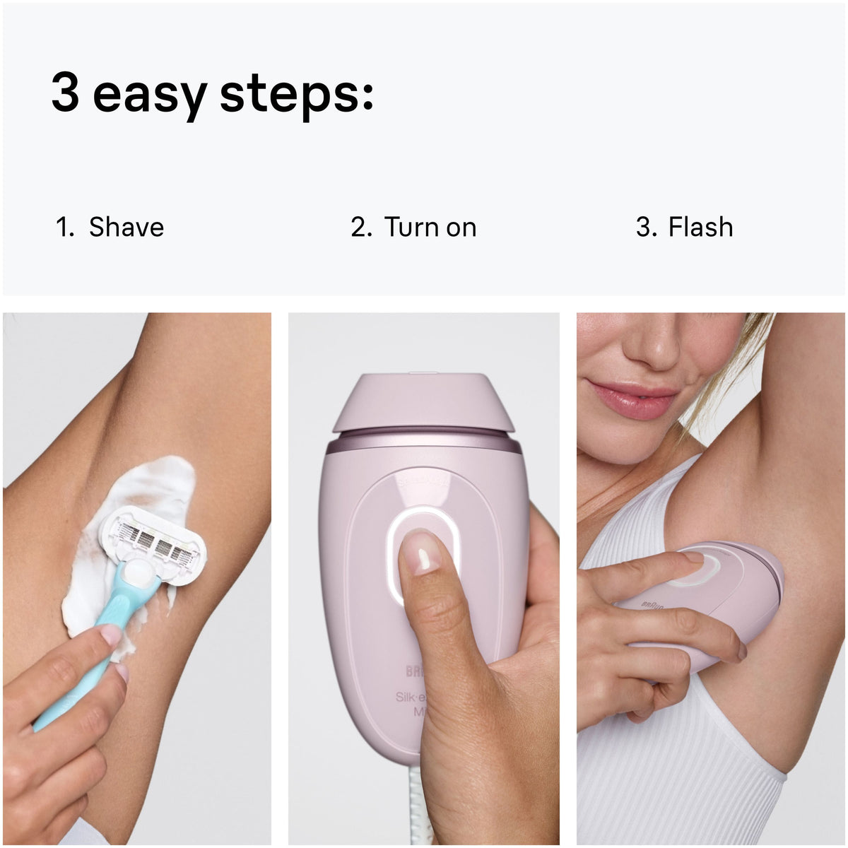 Braun - Silk-Expert Mini Corded IPL Hair Removal Device with Venus Razor and Pouch - Pink