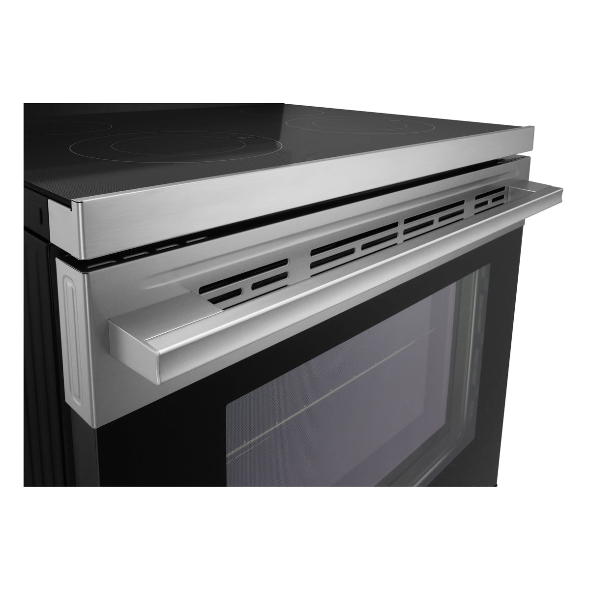 LG - 30-in Wide 6.3 Cu. Ft. Freestanding Electric Convection Smart Range with 4 Elements, Air Fry and WideView Window - Stainless Steel