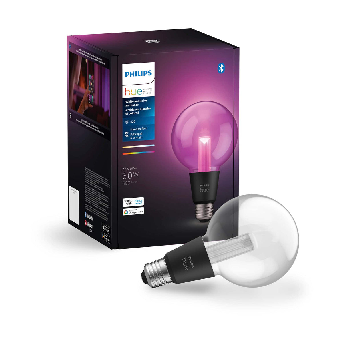 Philips - Hue LightGuide Small Globe G30 - Black
