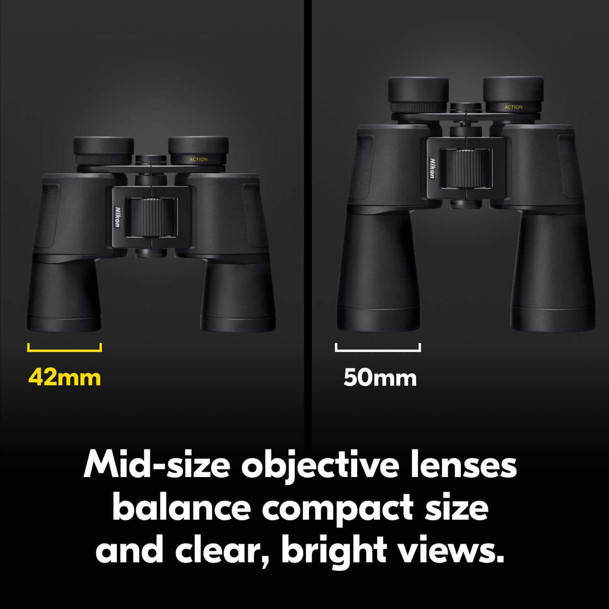 Nikon - ACTION 8x42 Binoculars - Black