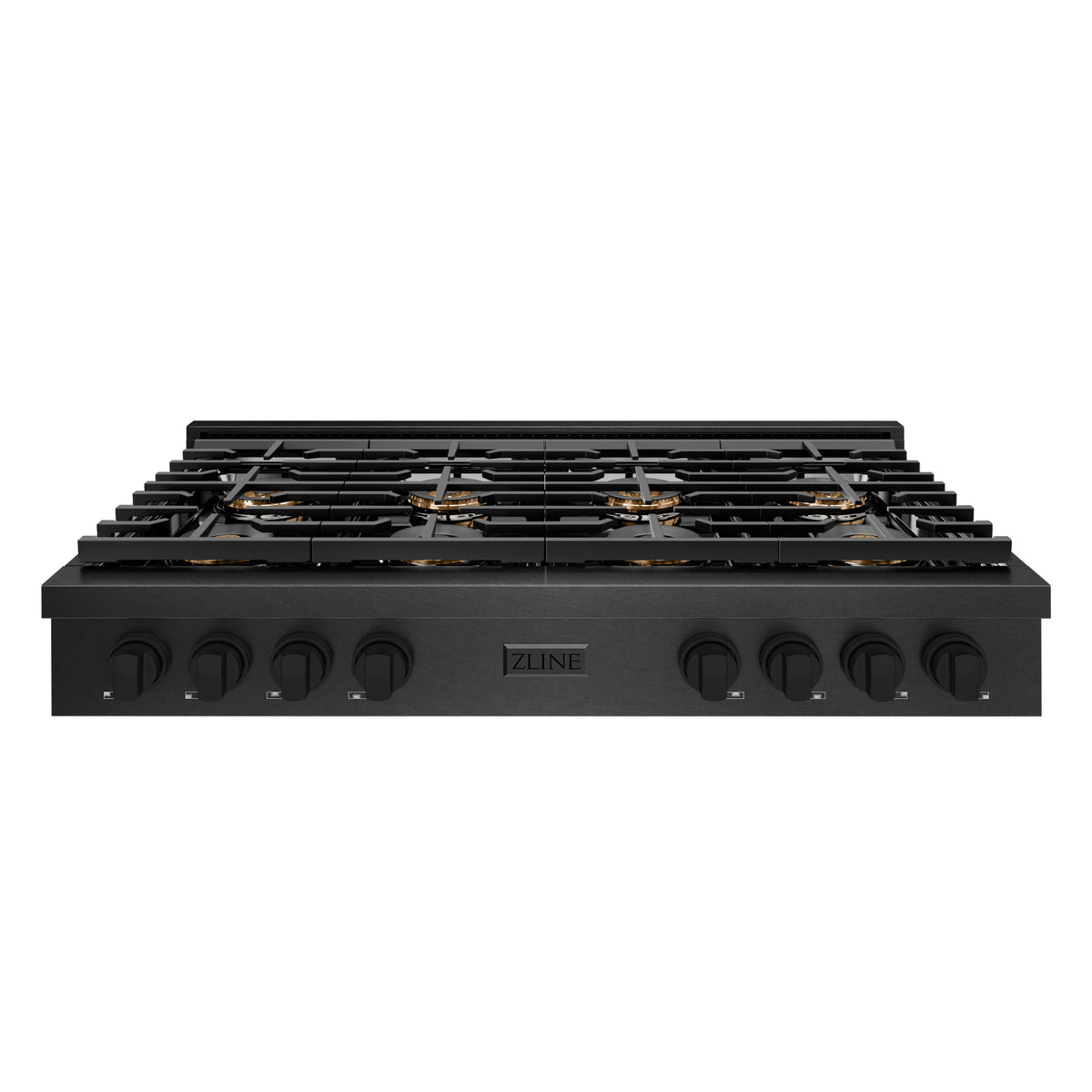 ZLINE - 48 in. Wide 8 Burner Paramount Gas Cooktop with DuoPro in Black Satin Stainless Steel (PSRTBS-48) - Black Satin Stainless Steel