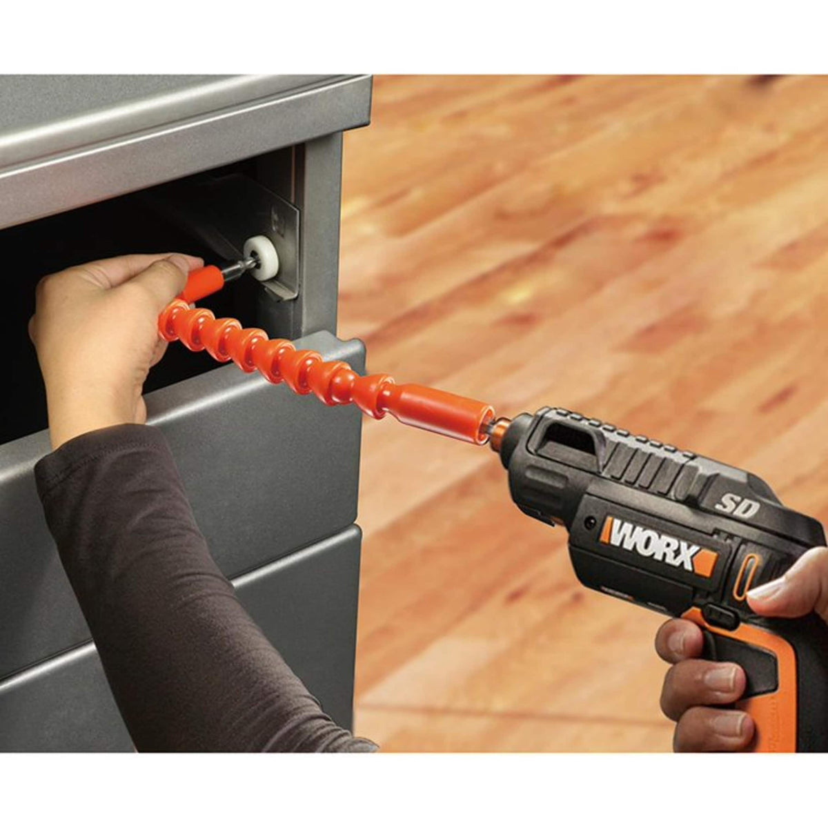 WORX - Flexible Shaft for Cordless Screwdriver - Orange
