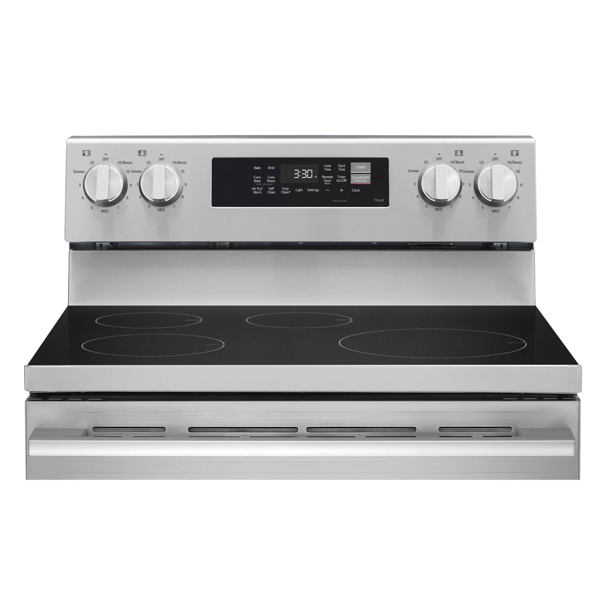 LG - 30-in 6.3 Cu. Ft. Freestanding Electric Induction True Convection Smart Range with 4 Elements, Air Fry and EasyClean - Stainless Steel