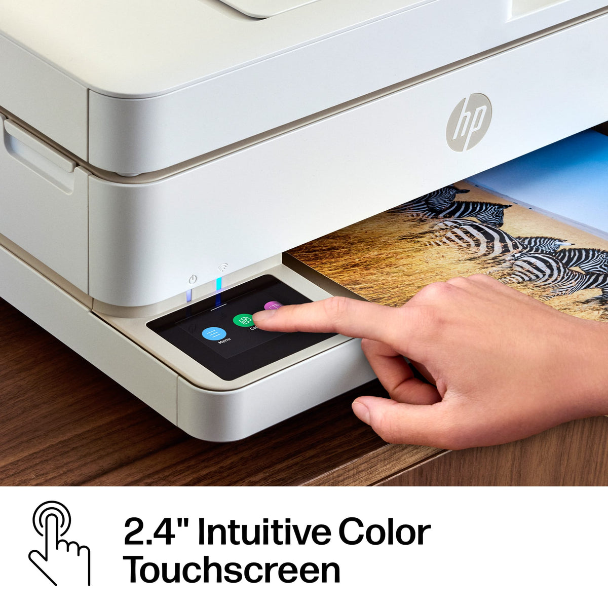 HP - Envy 6555 Wireless AI-Enabled All-in-One Inkjet Printer with 3 Months of Instant Ink - White